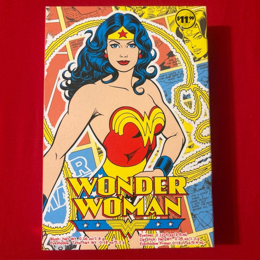 Wonder Woman Comic volume one empty makeup container.